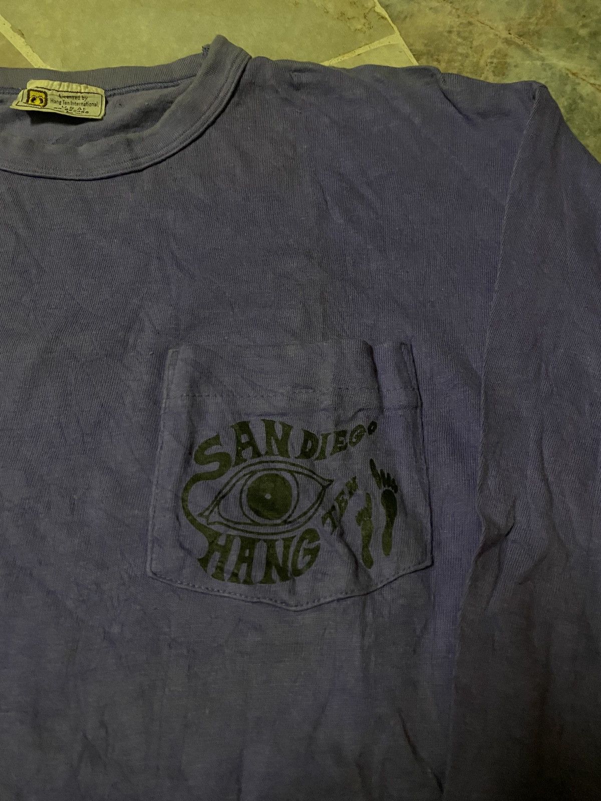 Hang Ten Vintage 90s Hang Ten San Diego Single Pocket L/S T Shirt Size US M / EU 48-50 / 2 - 4 Thumbnail