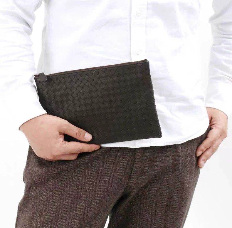 Bottega Veneta Bottega Veneta 2010 BV Black Checkered Weave Small Handbag Size ONE SIZE - 7 Thumbnail