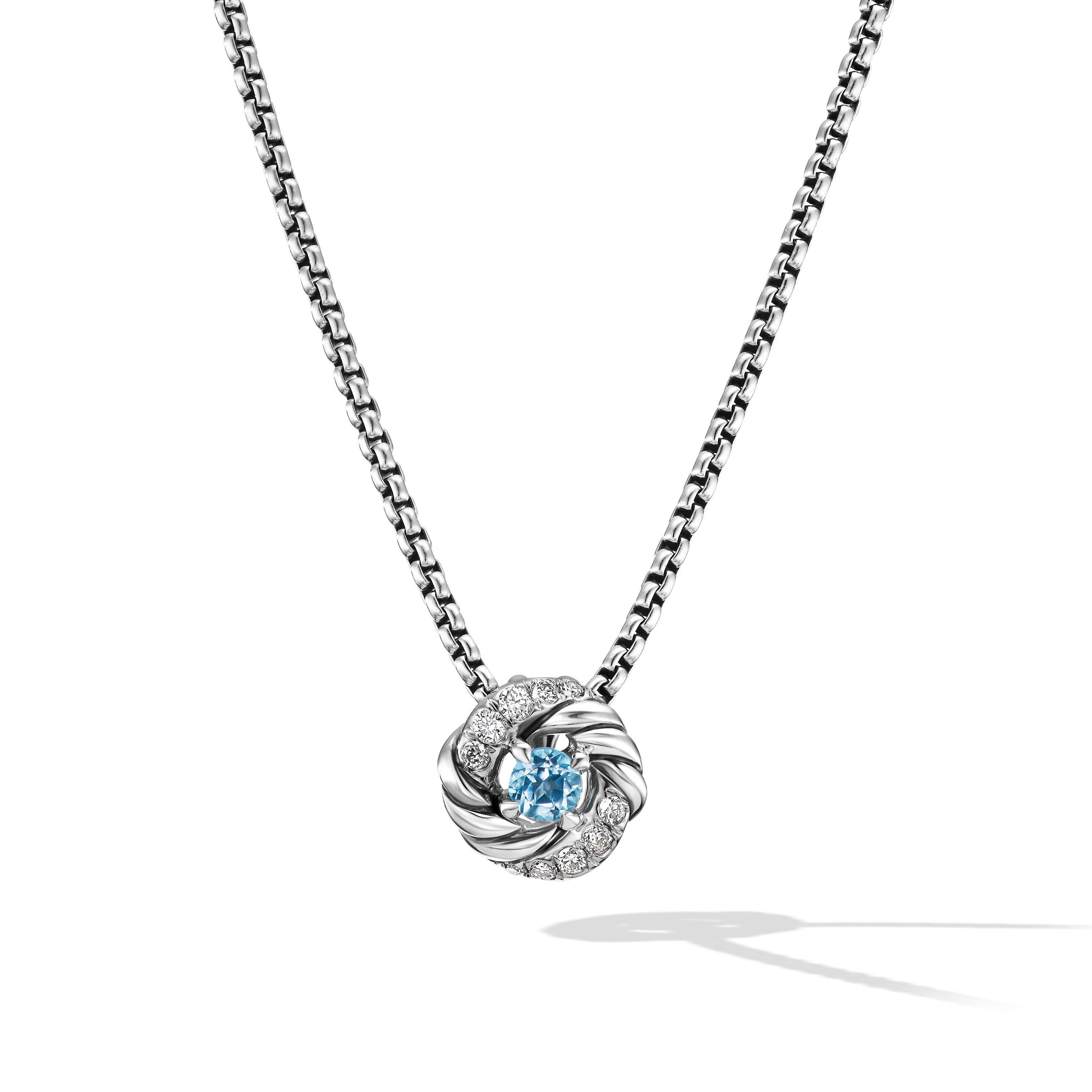 David Yurman o1w1db10325 Petite Pendant Necklace in Sterling Silver Size ONE SIZE - 1 Thumbnail