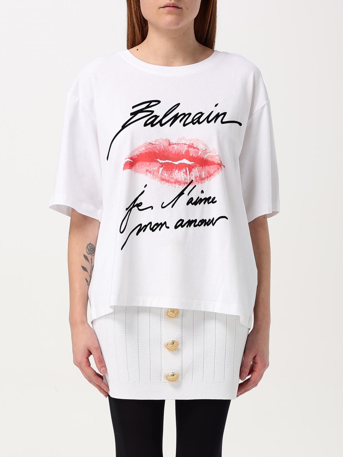 Balmain Balmain T-Shirt Woman White Size M / US 6-8 / IT 42-44 - 1 Thumbnail