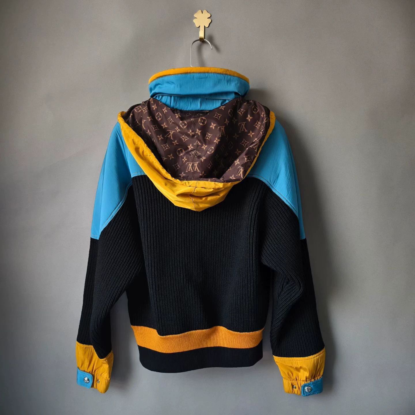 Louis Vuitton LV wool blend color block ski jacket women's black Size S / US 4 / IT 40 - 2 Thumbnail