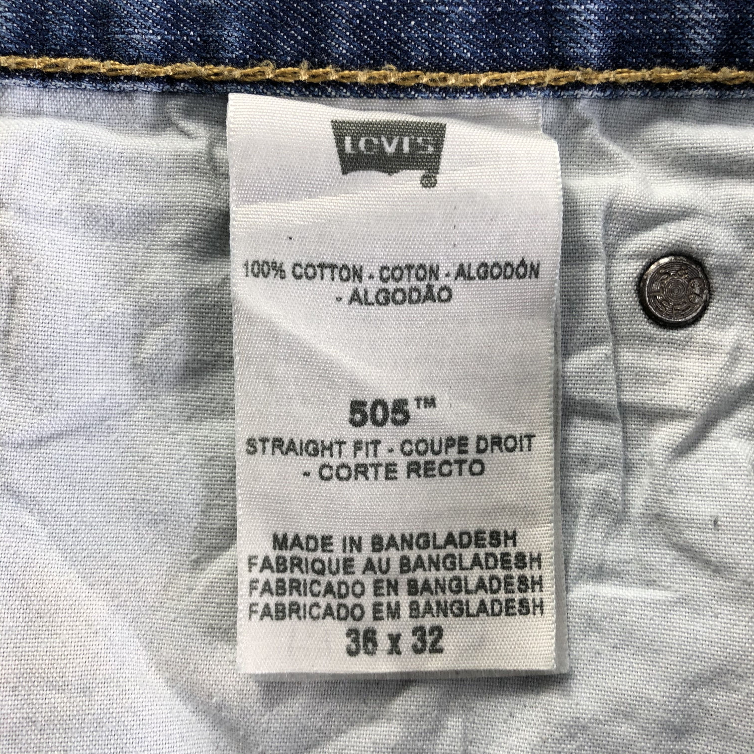 Levi's Vintage Blue Wash Levis 505 Jeans-J4511 Size US 36 / EU 52 - 11 Thumbnail