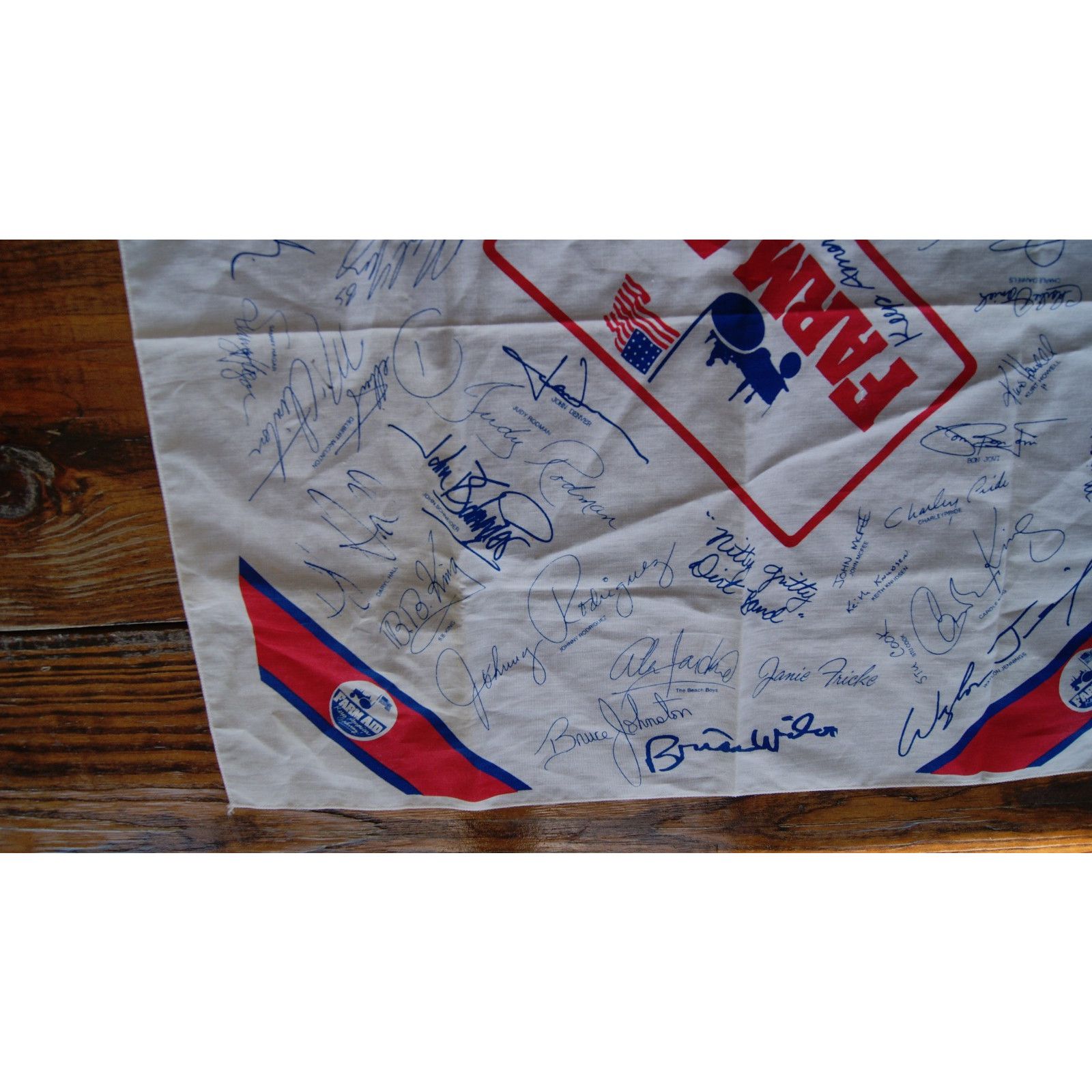 Vintage VTG Farm Printed Autographs Scarf Handkerchief Size ONE SIZE - 5 Thumbnail