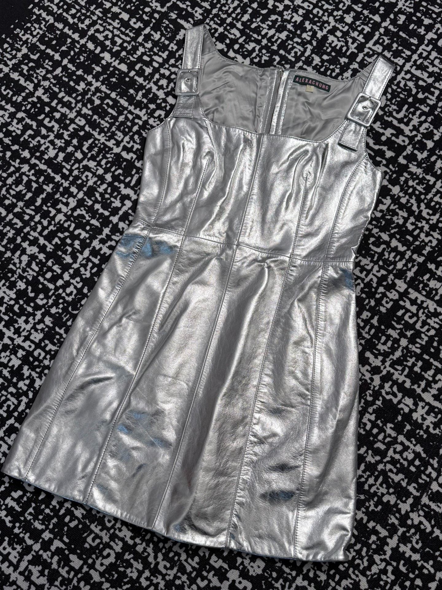 Alexa Chung ALEXACHUNG Metallic Leather Dress Size M / US 6-8 / IT 42-44 - 1 Thumbnail