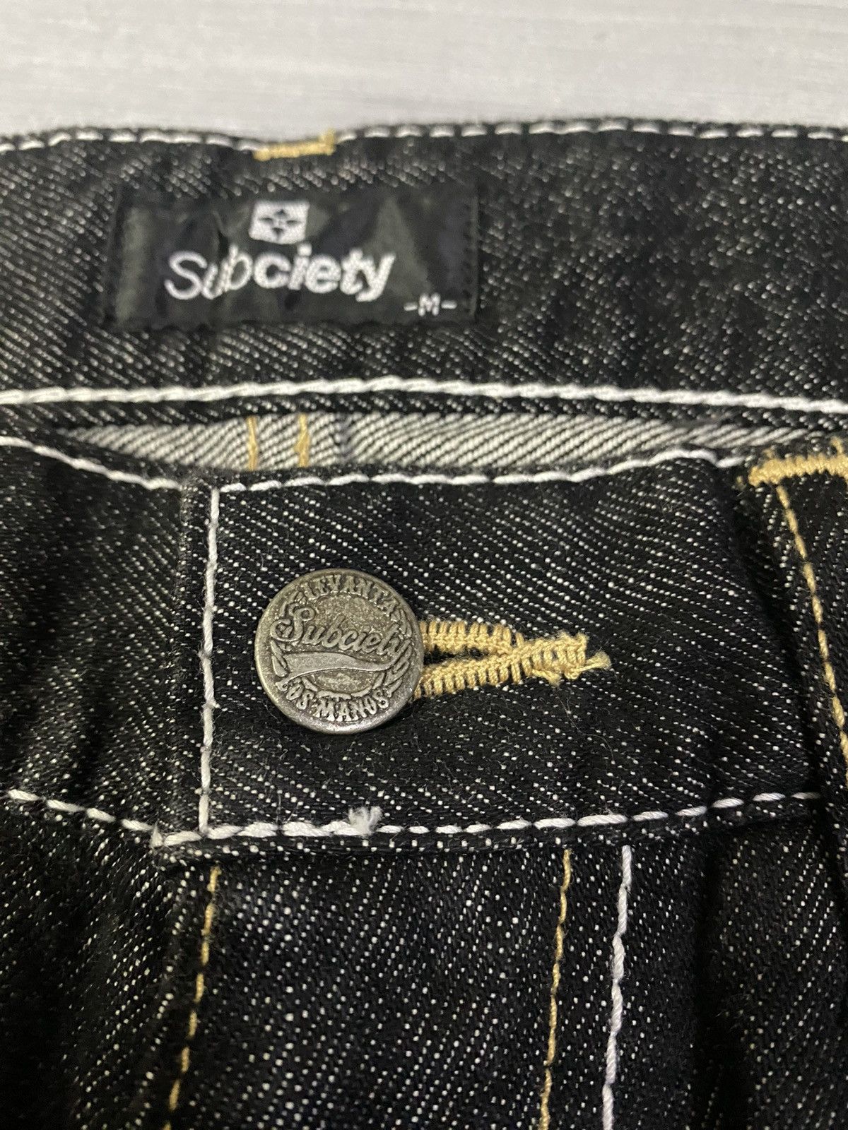 Japanese Brand Black Subciety Straight Denim Jeans Size US 32 / EU 48 - 15 Thumbnail