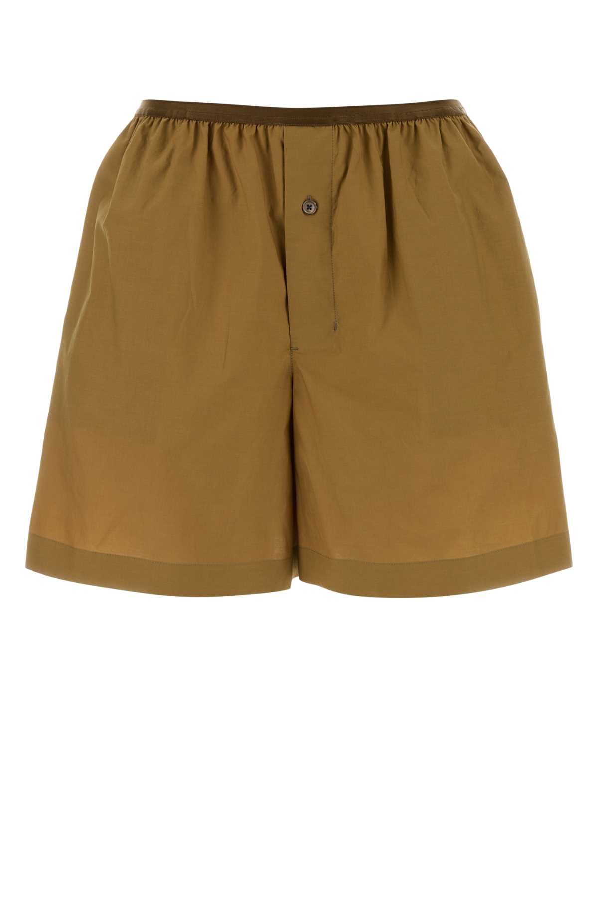 Lemaire Camel Poplin Shorts Size 25" / US 0 / IT 36 - 1 Thumbnail