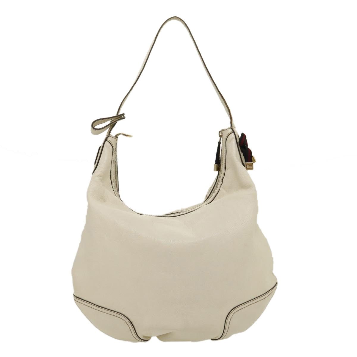 GUCCI Shoulder Bag Leather White