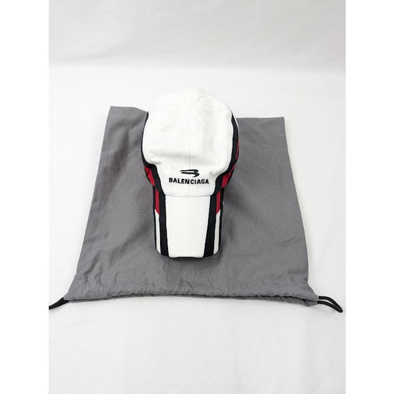 Balenciaga o1rshd1 Q:3 / Size:L/ Tracksuit Hat / Cap in White/Black/Red Size ONE SIZE - 18 Thumbnail