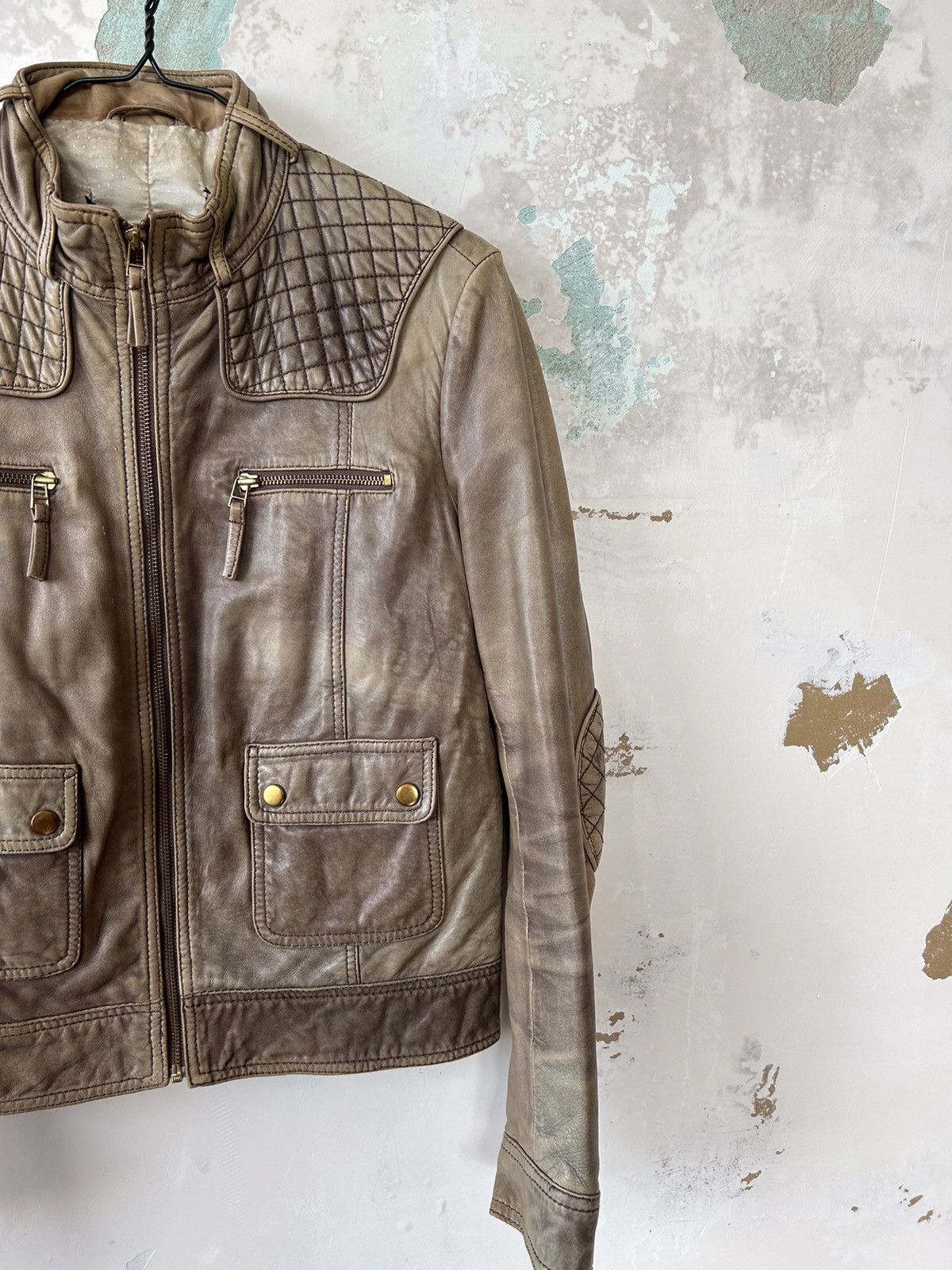 Japanese Brand VINTAGE LEATHER JACKET Size M / US 6-8 / IT 42-44 - 2 Thumbnail