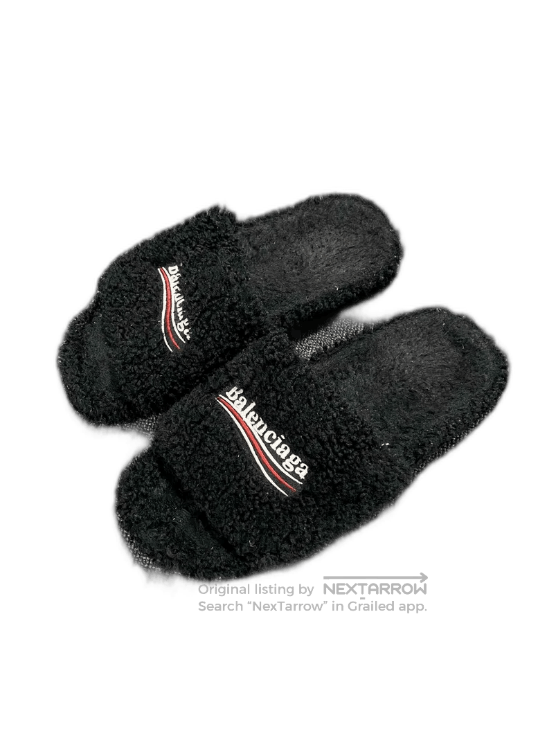 Balenciaga Balenciaga Wave Slide Sandals Black Color. Size US 8 / IT 38 - 1 Thumbnail