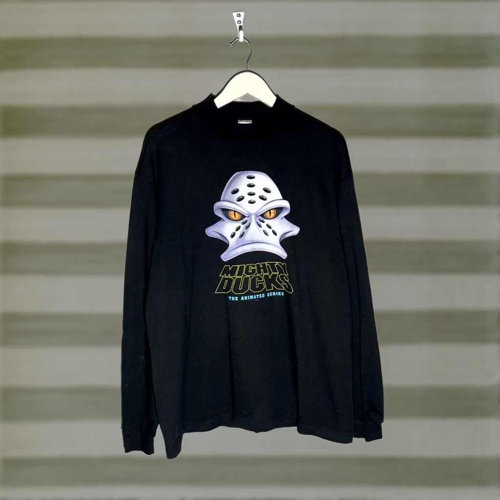 Disney VINTAGE Mighty Ducks Disney Movie Long Sleeve T-Shirt L Black Cotton Size US L / EU 52-54 / 3 - 1 Thumbnail