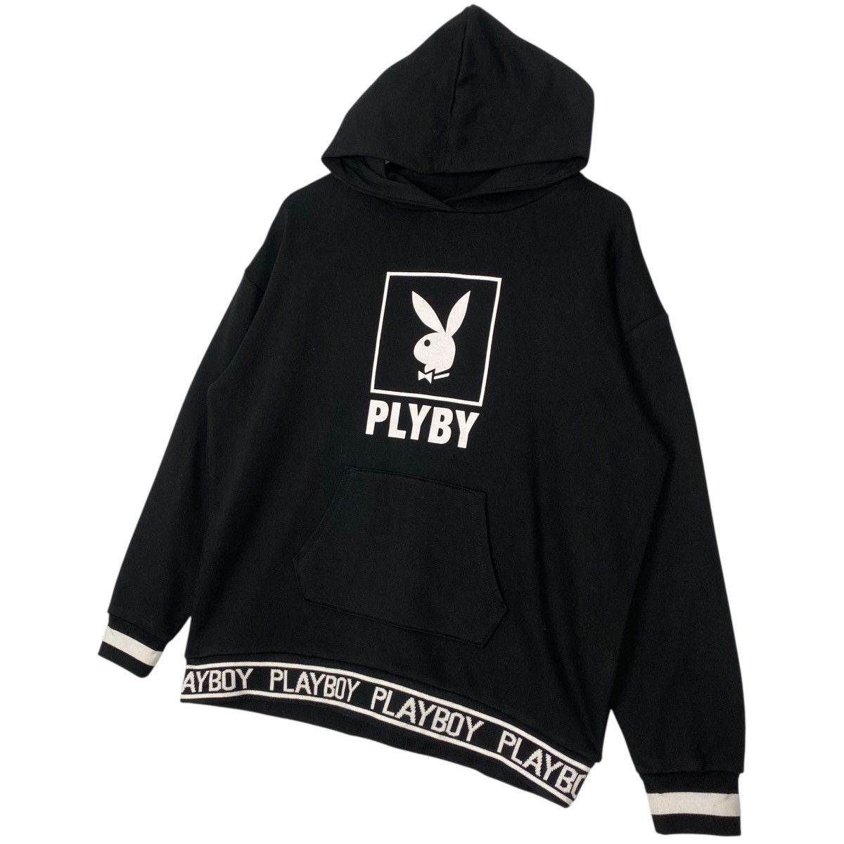 Vintage Vintage Playboy Embroidered Hoodie Black Pullover Size M Size US M / EU 48-50 / 2 - 2 Thumbnail