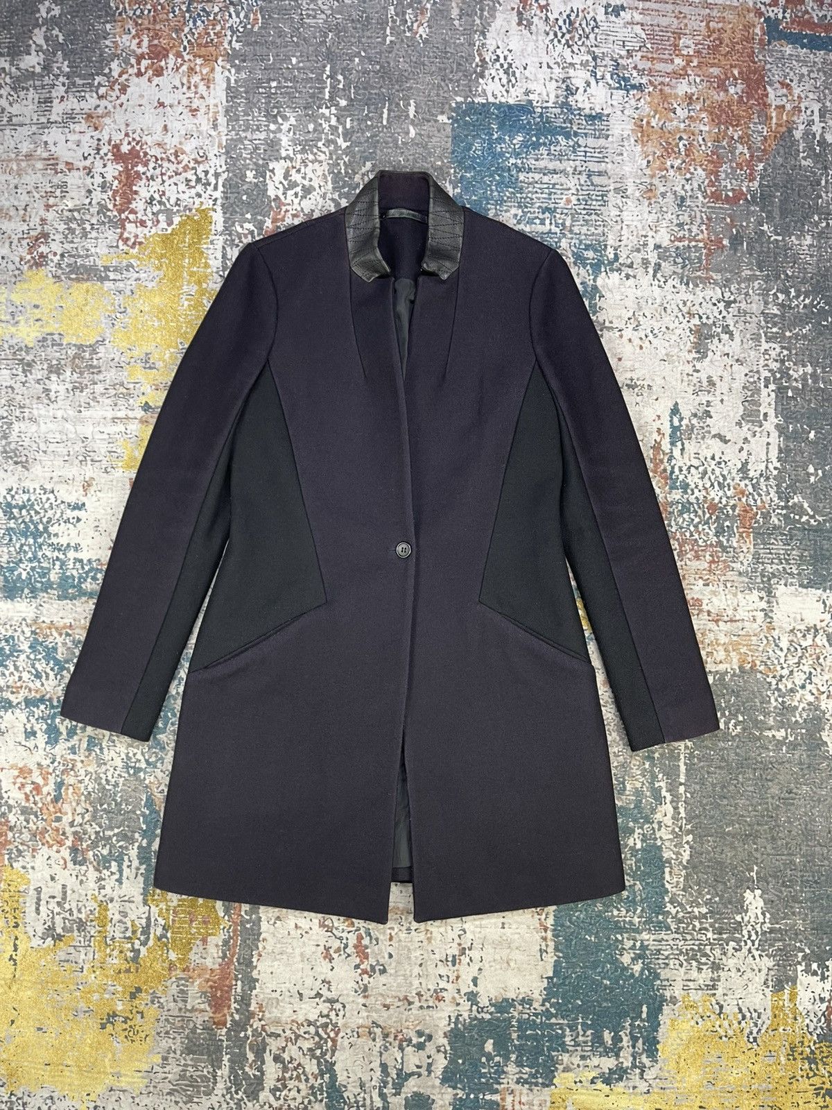 Allsaints Allsaints Leather Trim Vita Wool Coat Size M / US 6-8 / IT 42-44 - 2 Thumbnail