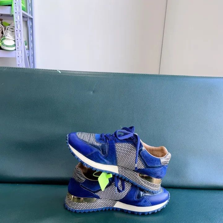 Louis Vuitton Louis Vuitton Blue Mesh Lace-Up Sports Sneakers -2508 Size US 5.5 / EU 38 - 7 Thumbnail