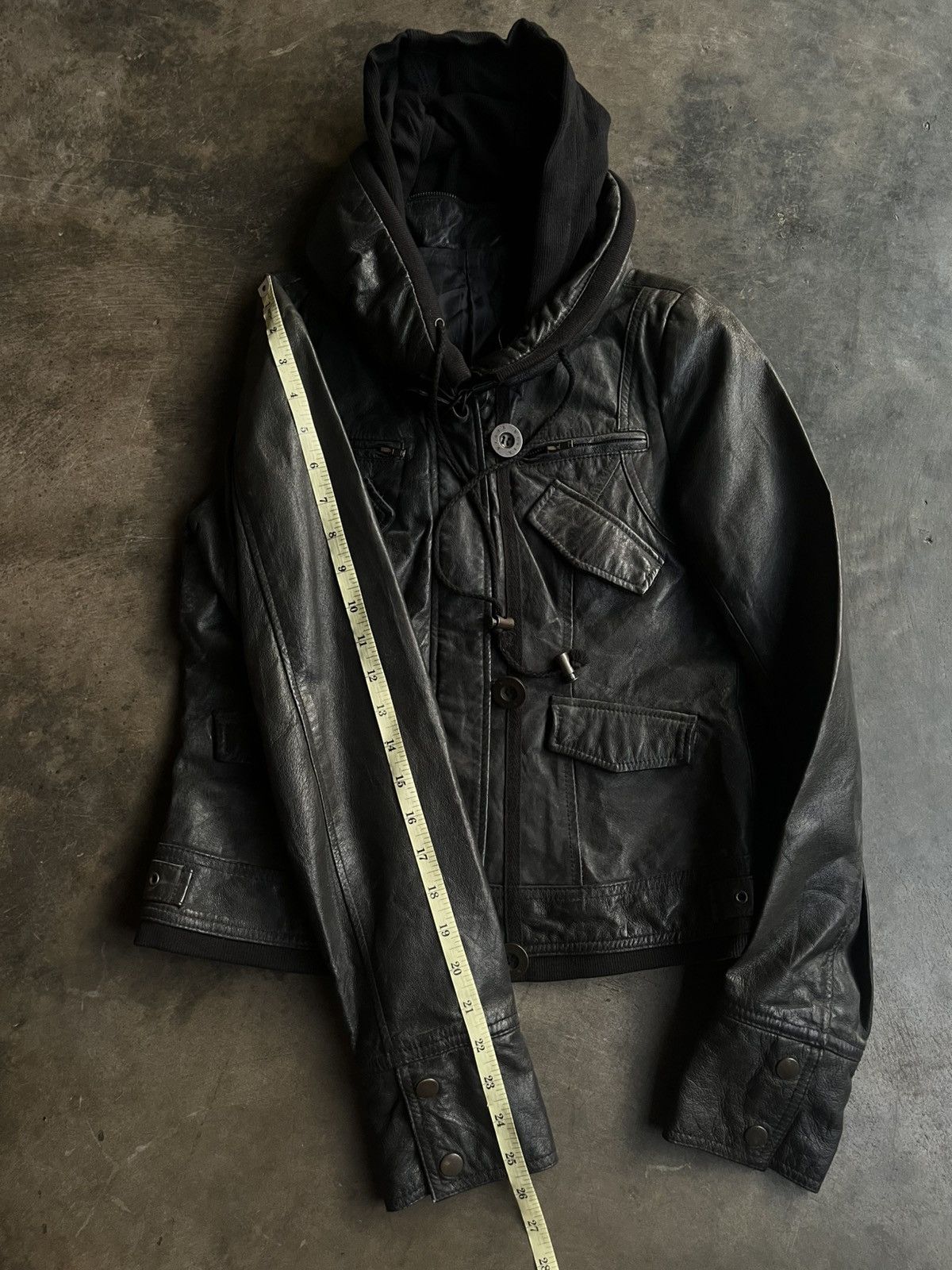 Isamu Katayama Backlash JAPANESE B.R.U.S.H BONO LEATHER JACKET ZIP MULTI POCKET VKEI Size US S / EU 44-46 / 1 - 17 Thumbnail
