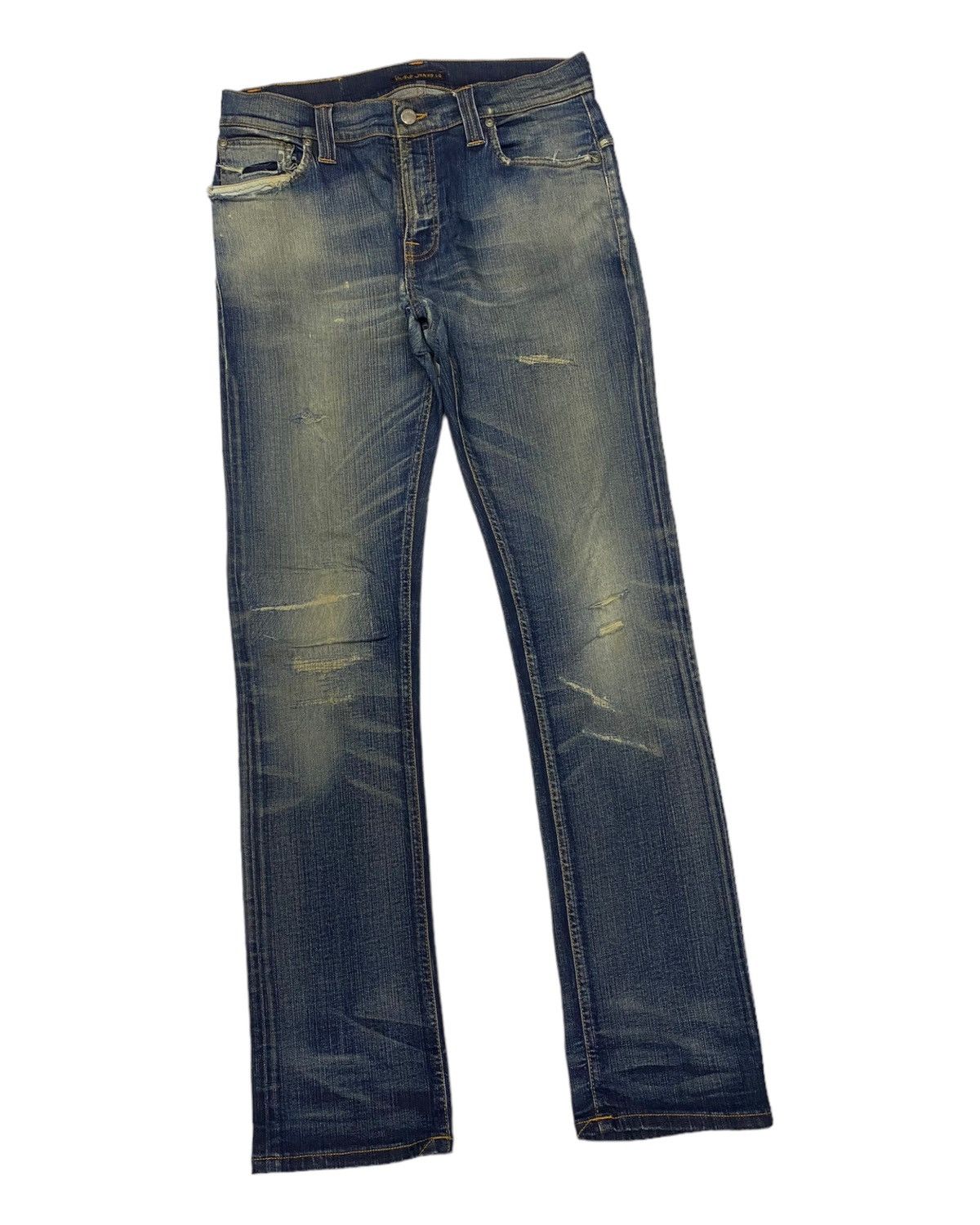 Nudie Jeans NUDIE JEANS DISTRESSED DENIM SLIM SKINNY FIT JEANS Size US 31 - 3 Thumbnail