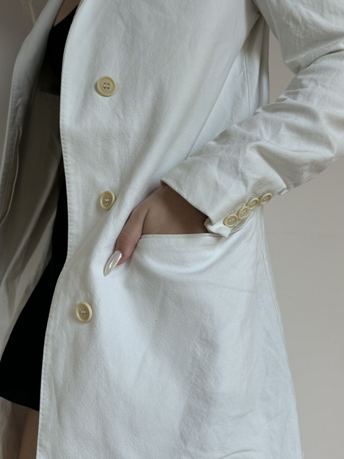 Helmut Lang Vintage 90s Helmut Lang Extended Blazer Trench Jacket Size M / US 6-8 / IT 42-44 - 6 Thumbnail