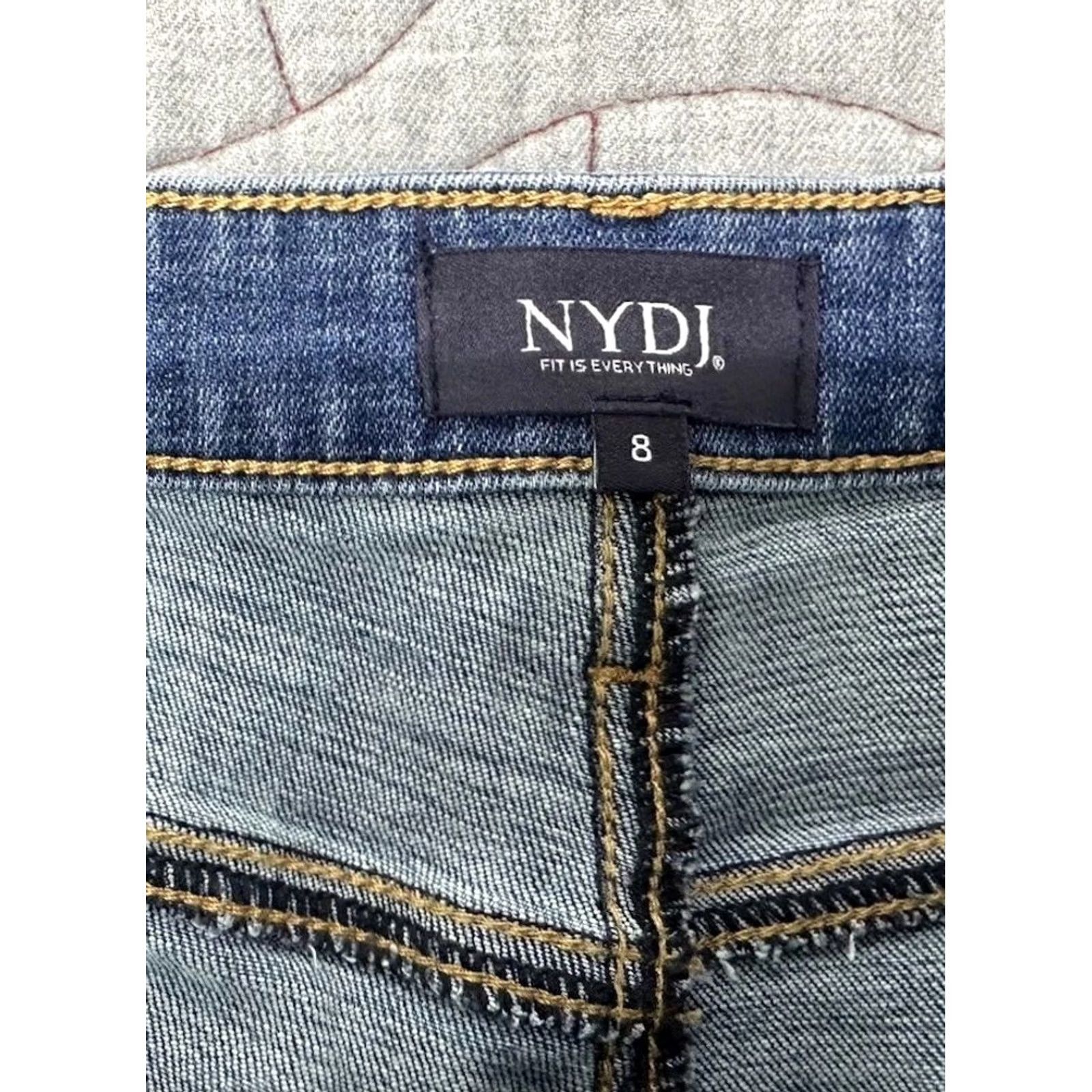 NYDJ NYDJ Boyfriend Denim Shorts With Cuffs Majorca Bay Women’s 8 Blue Eight Ladies 8 Size 30" / US 8 / IT 44 - 6 Thumbnail