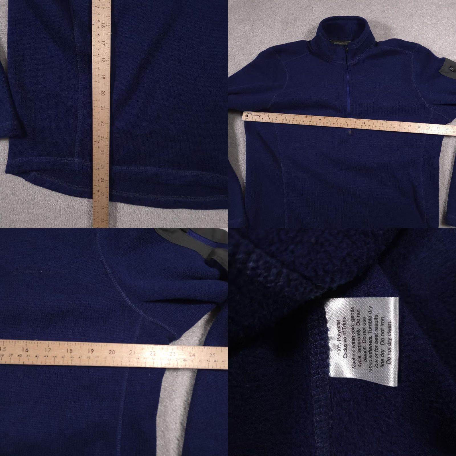 Eddie Bauer Eddie Bauer Pullover Mens Large Blue Fleece Half Zip Outdoor Pocket Polyester Shirt Size US L / EU 52-54 / 3 - 8 Thumbnail