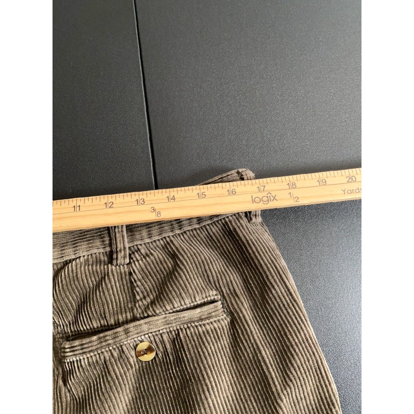 Bugle Boy VINTAGE Bugle Boy Corduroy Pants Baggy Fit 90s Olive Green 34 x 29 Mens Regular Pants Size US 34 / EU 50 - 5 Thumbnail