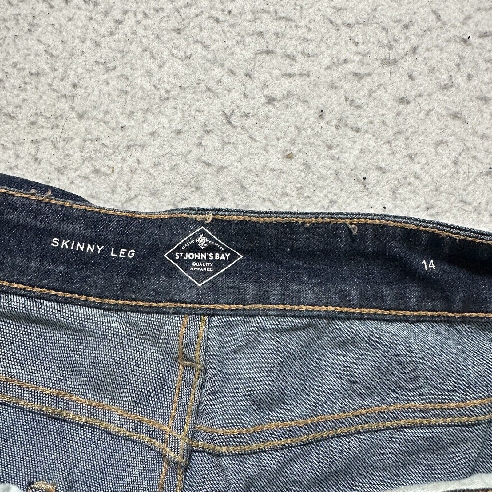 St. Johns Bay St. John's Bay 14 Skinny Leg High Rise Jeans Navy Blue Size 36" / US 14 / IT 50 - 3 Thumbnail