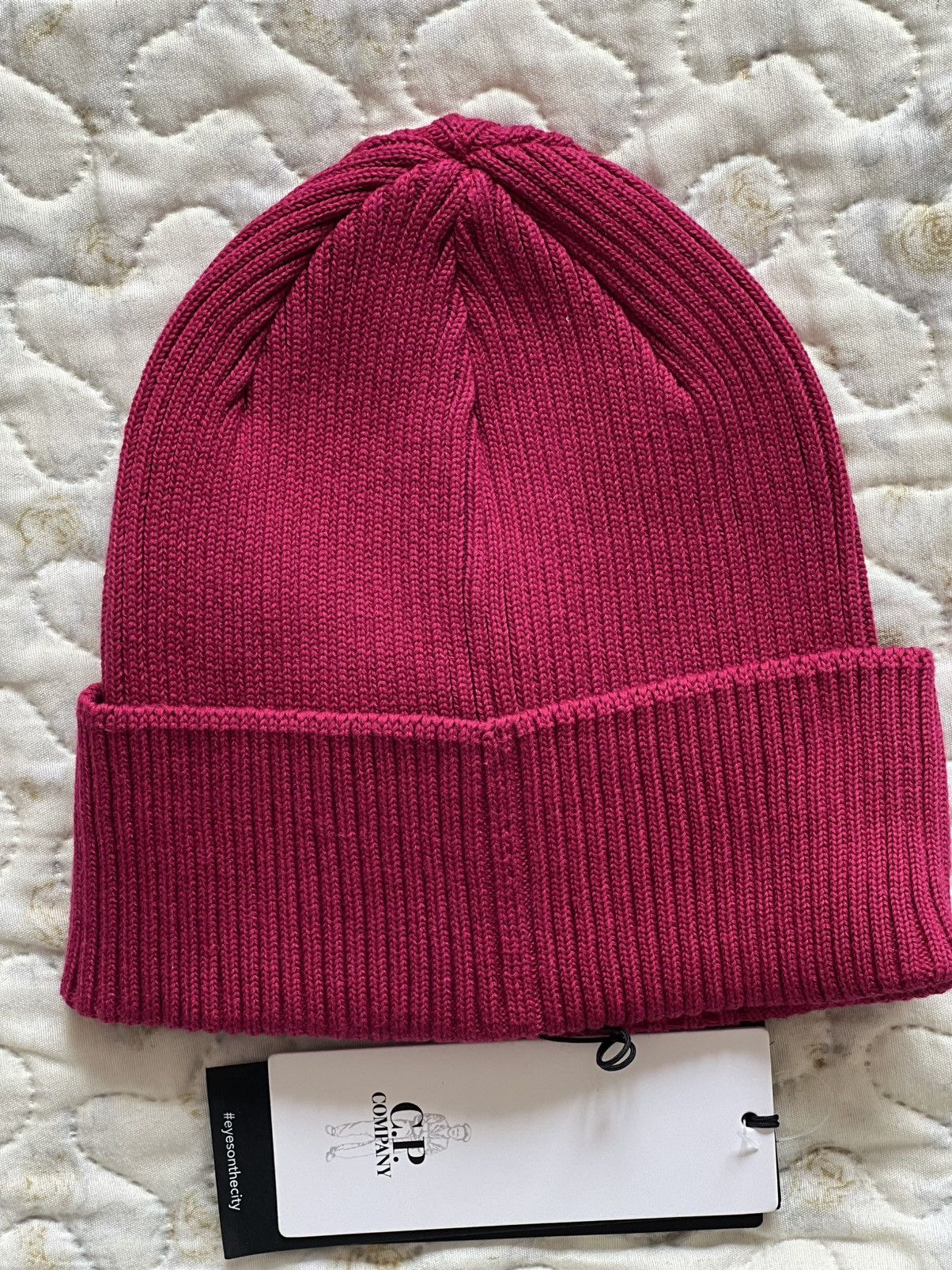 C.P. Company C.P. Company COTTON GOGGLE BEANIE glass hat cap magenta red Size ONE SIZE - 5 Thumbnail