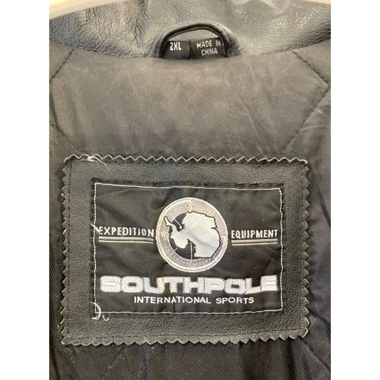 Southpole Southpole 2XL Leather Varsity Jacket Men's White Black Y2K Streetwear Sports Size US XXL / EU 58 / 5 - 3 Thumbnail