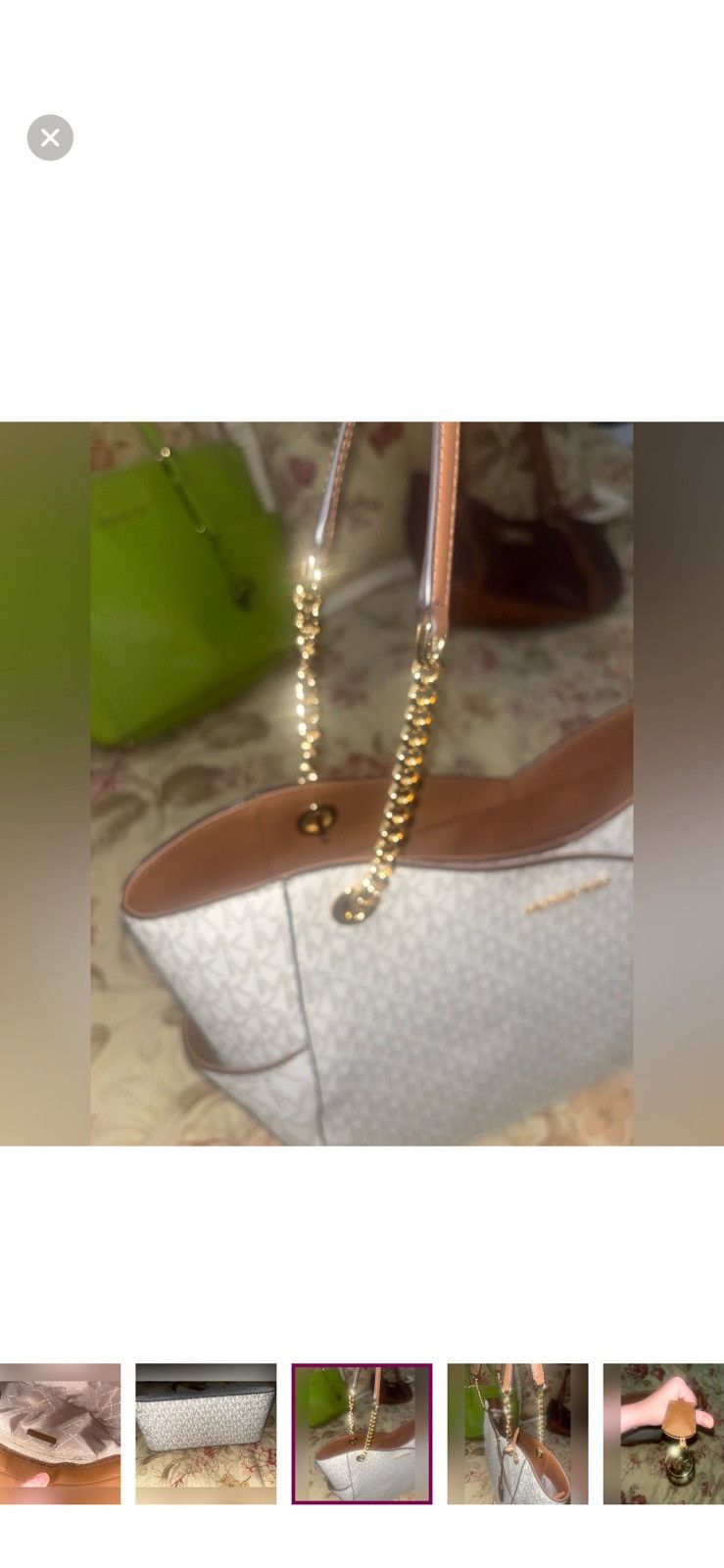 Michael Kors BRAND NEW Michael Kors Vanilla JetSet Large Shoulder Bag Size ONE SIZE - 13 Thumbnail