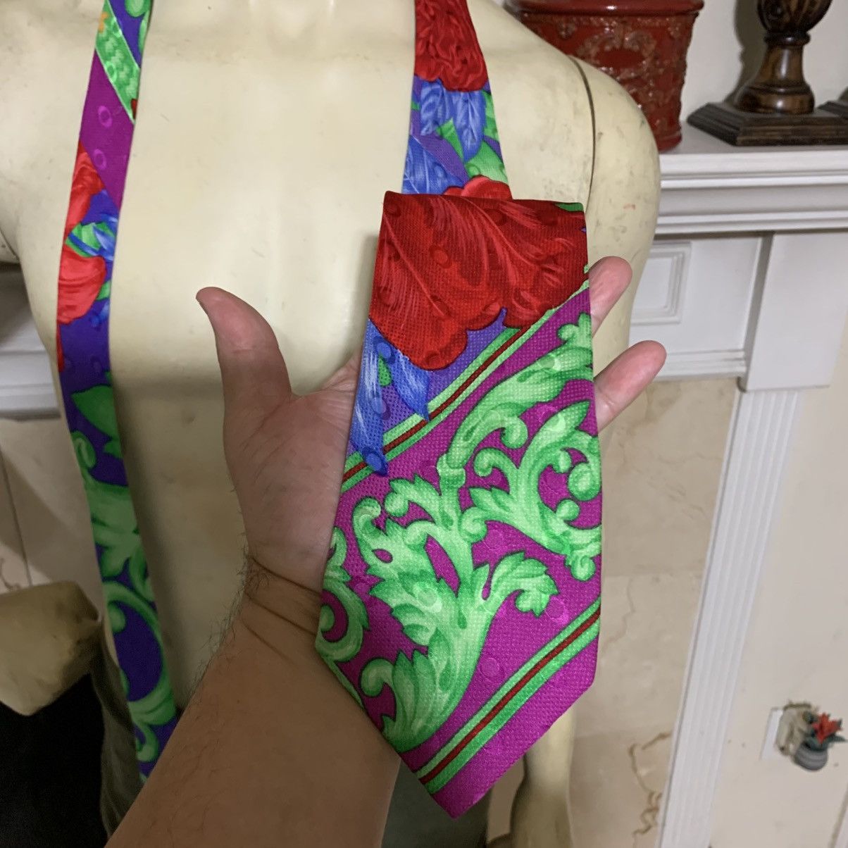 Versace V2 by Versace Floral silk tie Size ONE SIZE - 7 Thumbnail