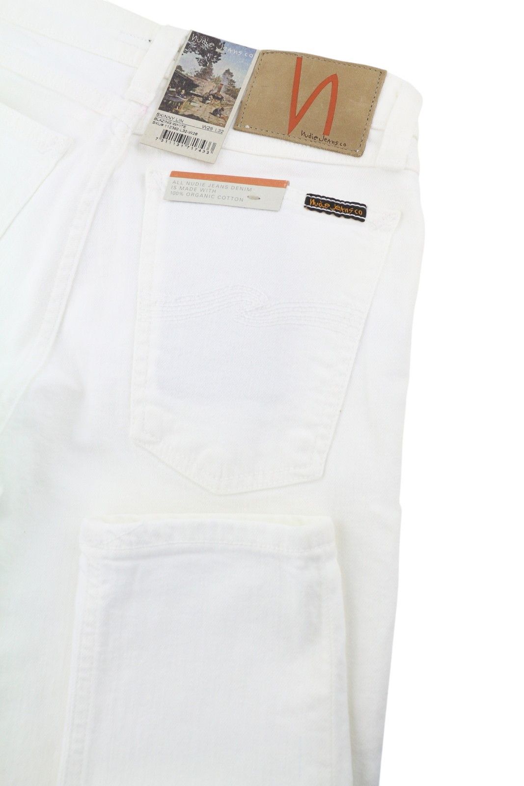 Nudie Jeans SKINNY LIN WHITE W26/L32 Denim Jeans 87259 Size 26" / US 2 / IT 38 - 5 Thumbnail