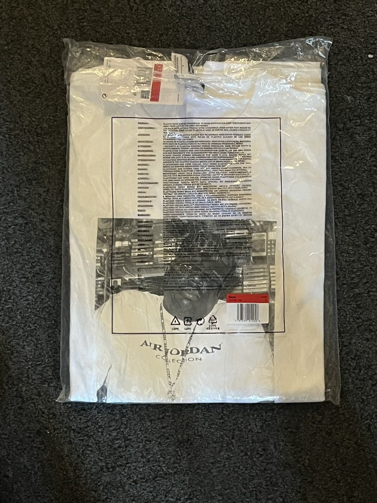 Jordan Brand × Supreme Supreme Air Jordan Biggie SS Top Tee Size Large White Size US L / EU 52-54 / 3 - 1 Thumbnail