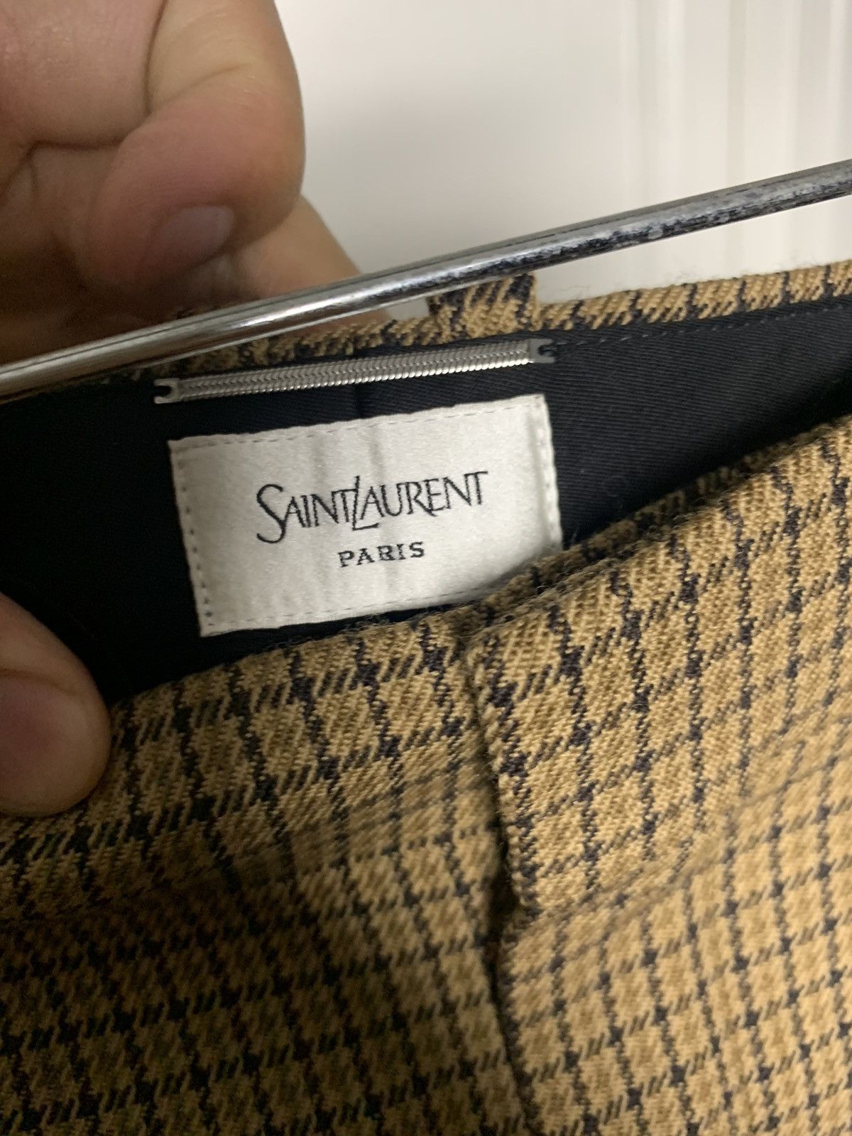Saint Laurent Paris Saint Laurent 2025FW Houndstooth High waist wool pants Size US 30 / EU 46 - 3 Thumbnail