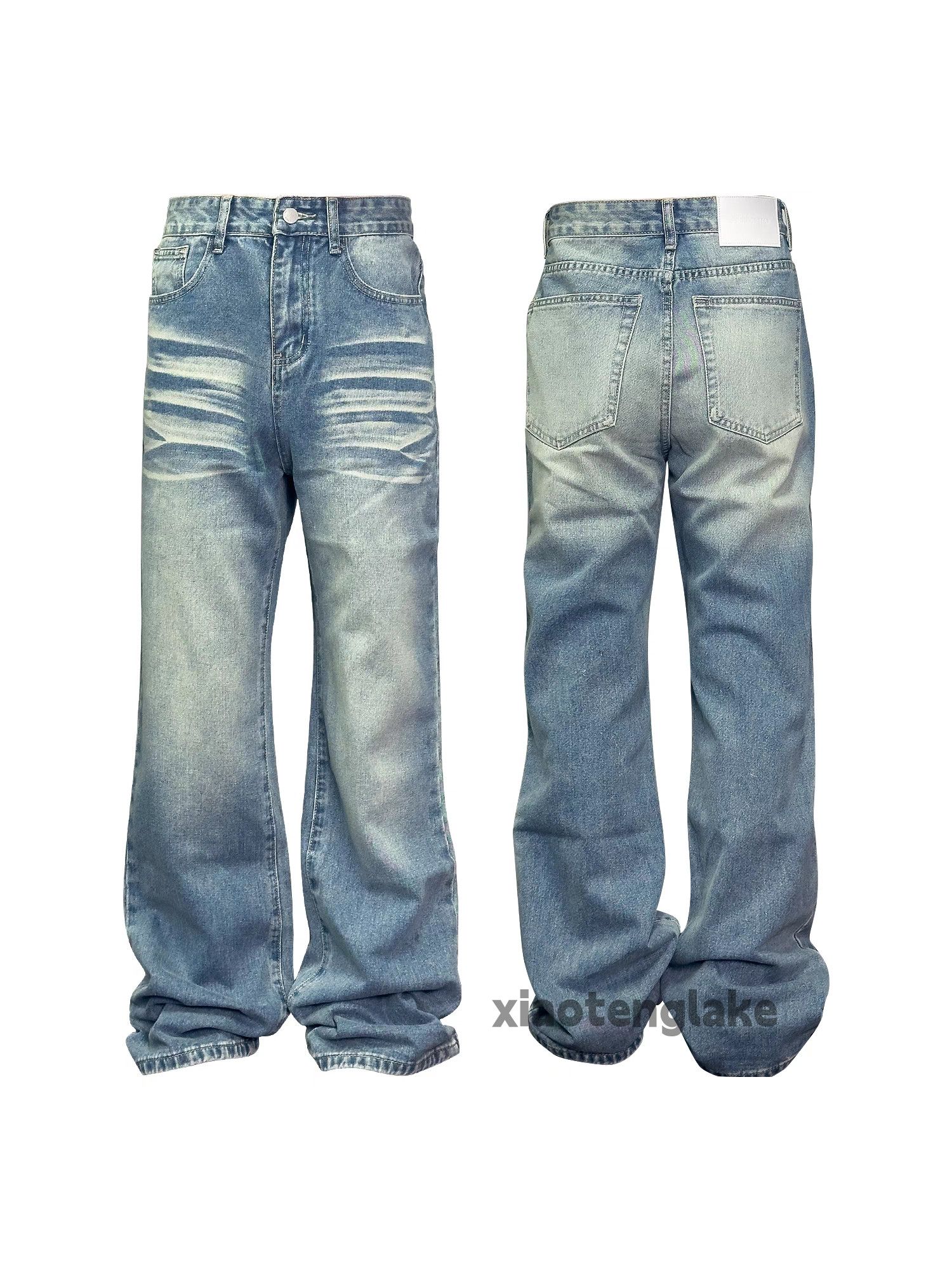 Jean × Vintage Washed faded cleanfit yuppie bootcut flared punk jeans Size US 36 / EU 52 - 1 Thumbnail
