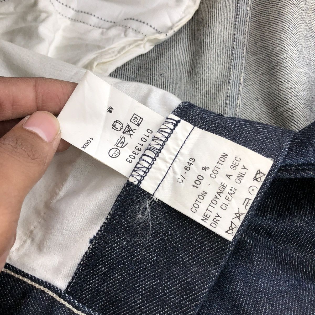 Designer × Vintage × agnes b. 🇫🇷 Vintage Agnes B. Homme Paris Military Cargo Denim Pants Size US 31 - 10 Thumbnail
