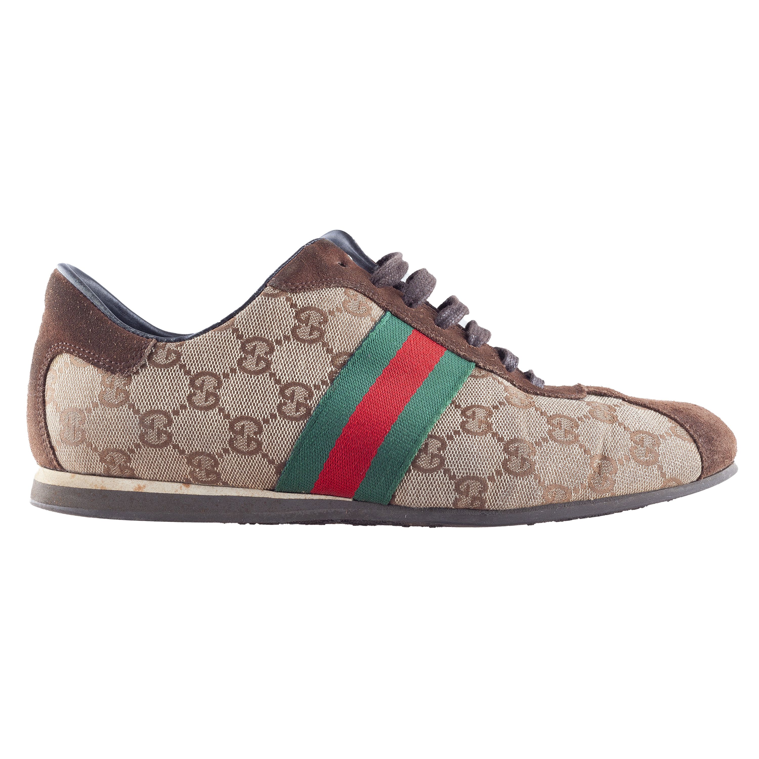 Gucci Vintage Gucci Monogram Brown Sneakers (39 EU) Size US 6 / EU 39 - 2 Thumbnail