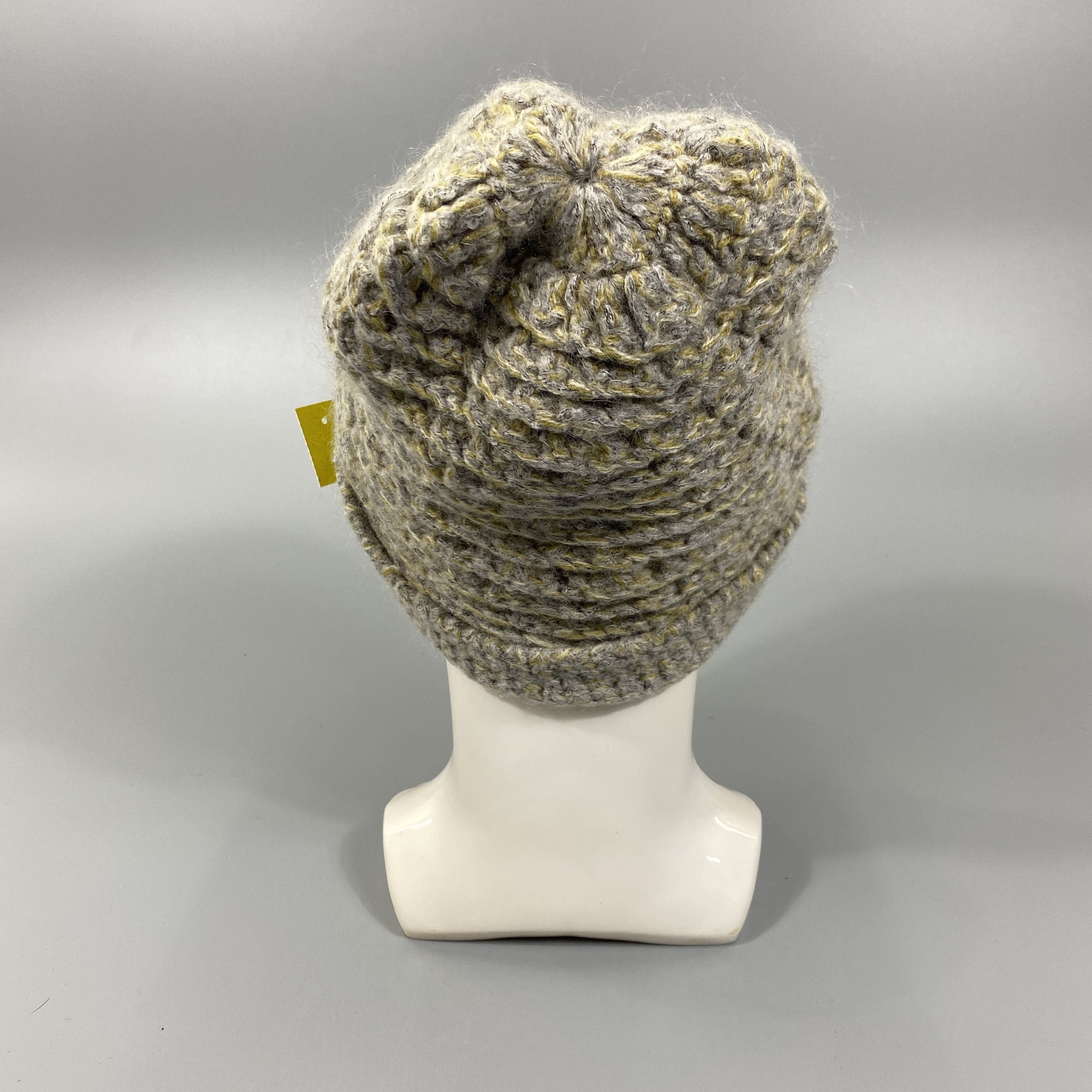 Vintage Brown Knit Snow Cap Hat -BN666 Size ONE SIZE - 3 Thumbnail