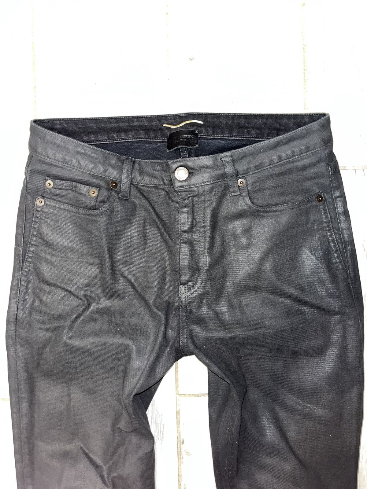 Saint Laurent Paris Waxed SLP Jeans Size US 30 / EU 46 - 2 Thumbnail