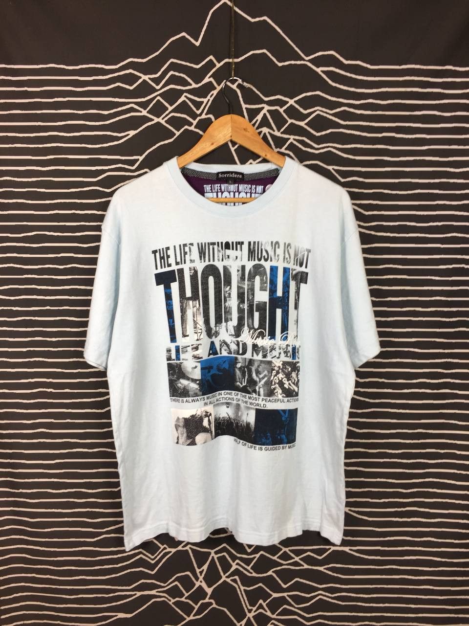 Japanese Brand × Vintage SORRIDERE Music Role The Life Without Music Tee Size US XL / EU 56 / 4 - 1 Thumbnail