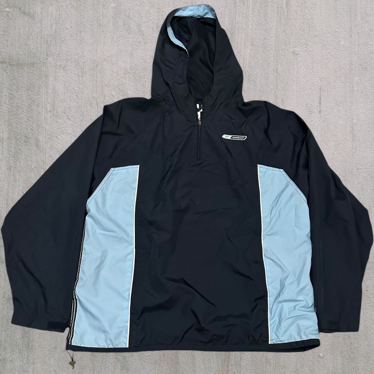 Reebok Reebok hooded navy blue windbreaker Size US XL / EU 56 / 4 - 1 Thumbnail