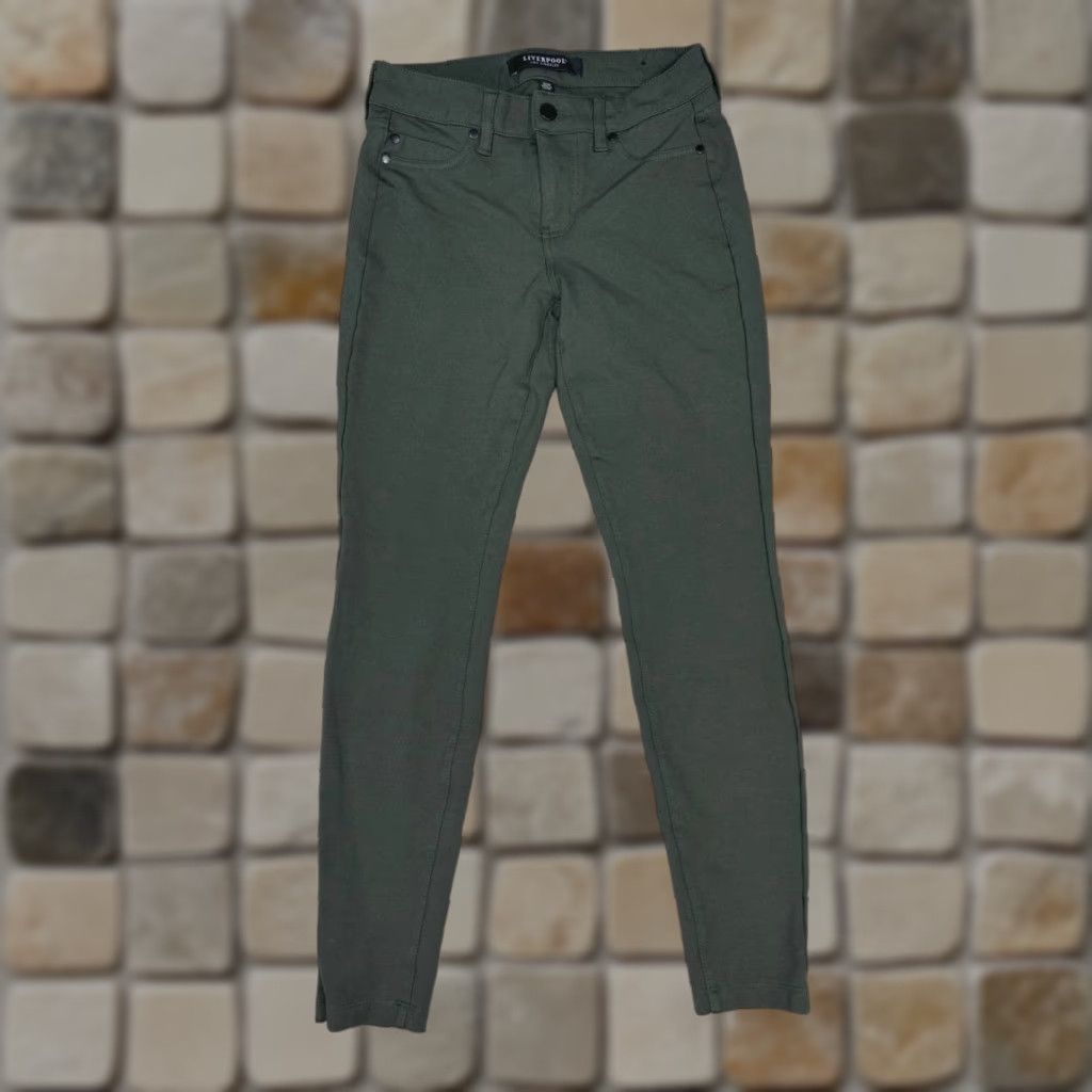 Vintage Liverpool Jeans Jeans Womens 2 Green Skinny Womens Size 26" / US 2 / IT 38 - 1 Thumbnail
