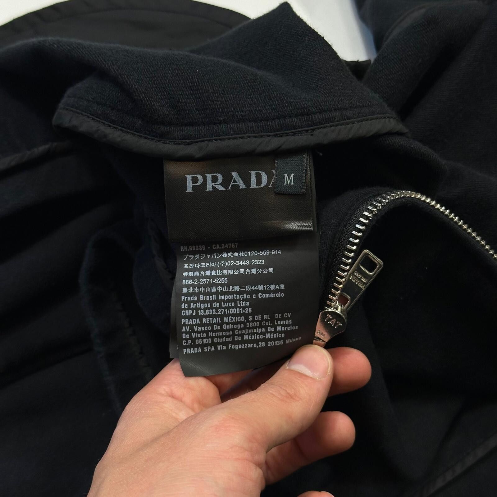 Prada Prada 2017 Red Tab Boxy Cropped Piped Zip-up Hoodie - M Size M / US 6-8 / IT 42-44 - 7 Thumbnail
