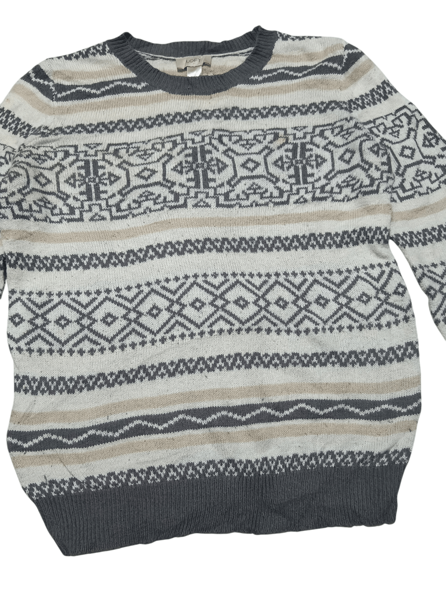 Other LOFT Ethnic Striped Motifs Pattern Knit Wool Sweater Size US M / EU 48-50 / 2 - 4 Thumbnail