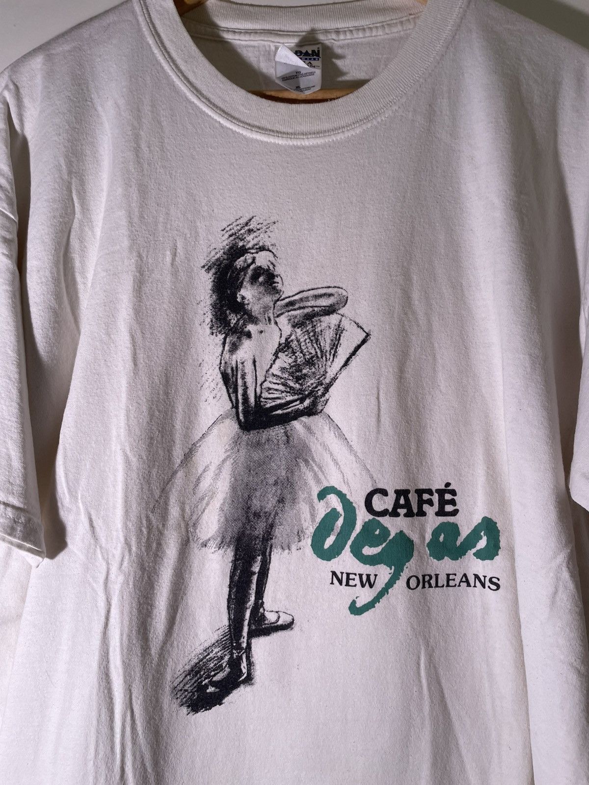 Vintage 90’s 2000’s Y2K VTG Vintage Cafe Degas New Orleans T Shirt Size US XL / EU 56 / 4 - 3 Thumbnail