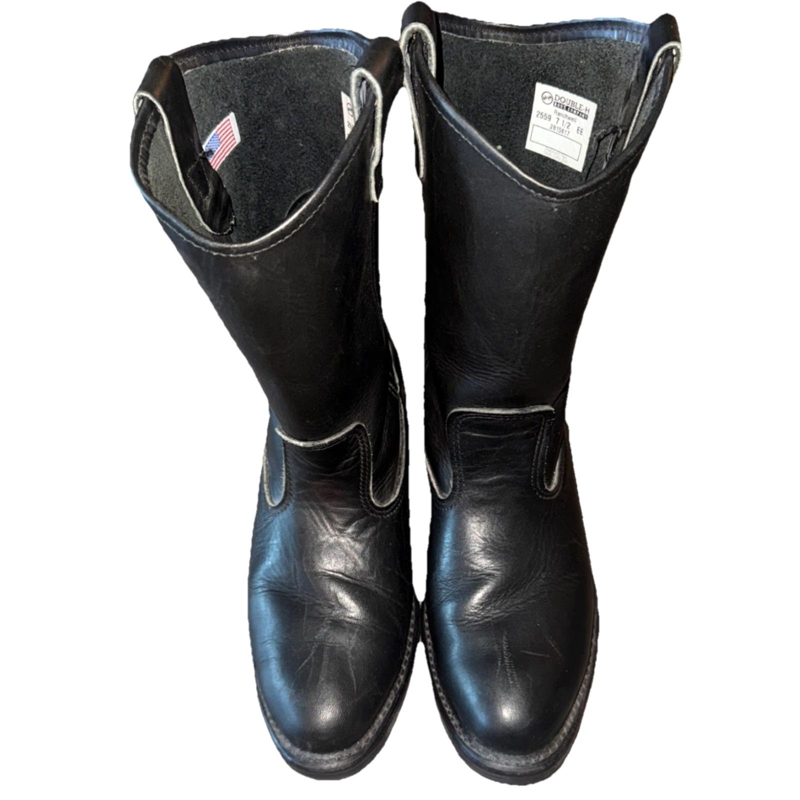 Doublet Double H Ranchwell 2559 Oil Resistant Cowboy Boots Men’s Size 7.5 EE Black USA Size US 8 / EU 41 - 3 Thumbnail