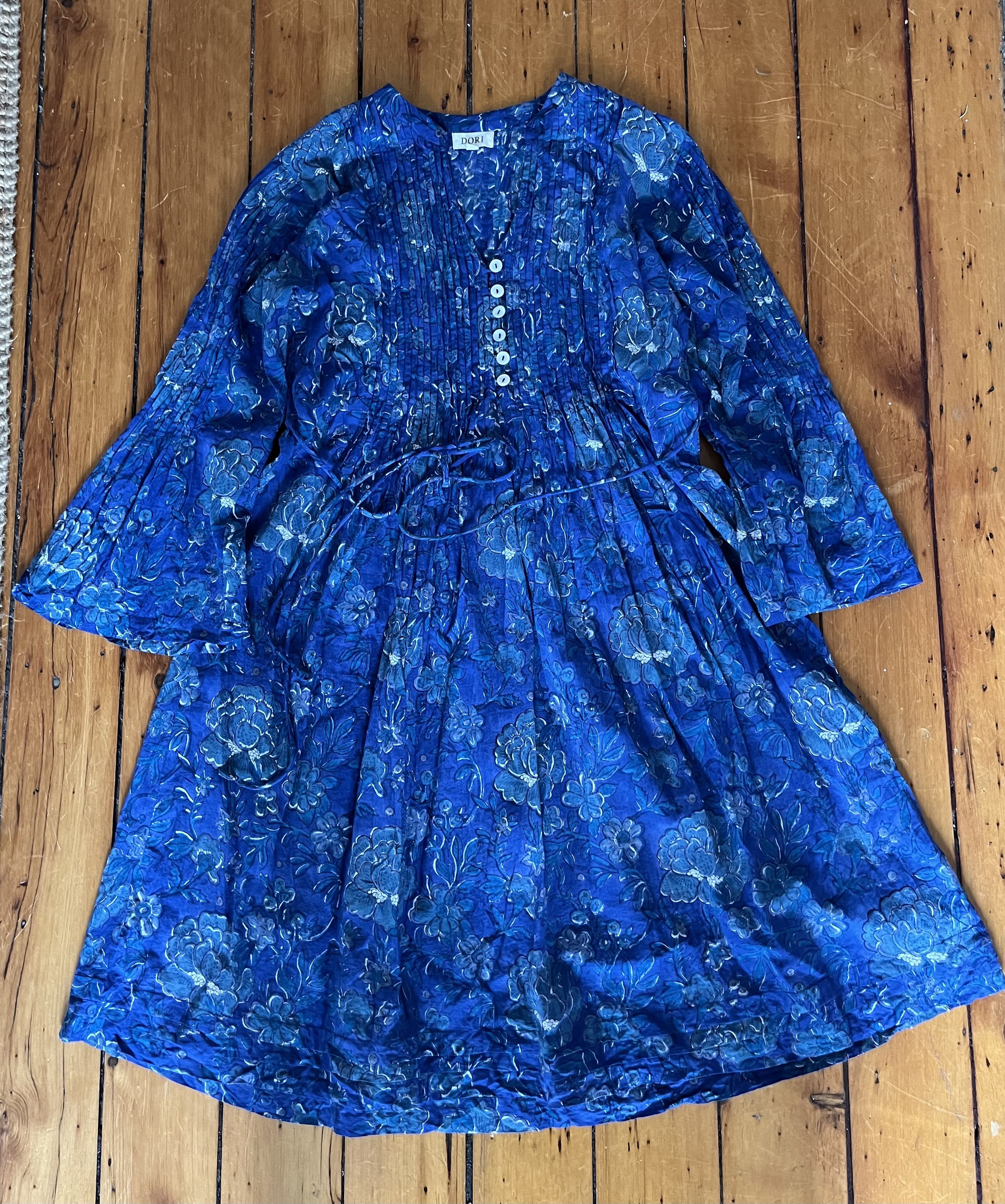 Other Dori Indian Cotton Long Sleeve Floral Dress Size S / US 4 / IT 40 - 3 Thumbnail