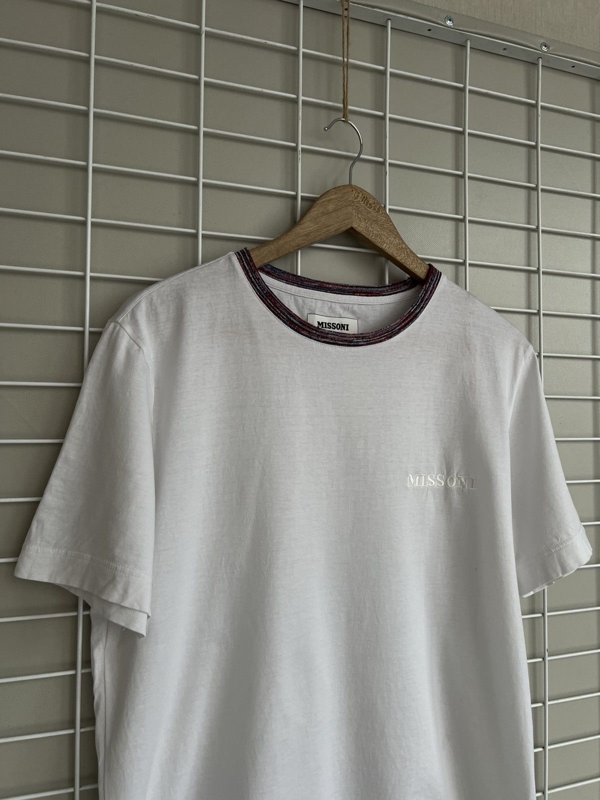 Missoni Missoni Space Dyed Collar T-Shirt Mens Size M Short Sleeve Size US M / EU 48-50 / 2 - 3 Thumbnail
