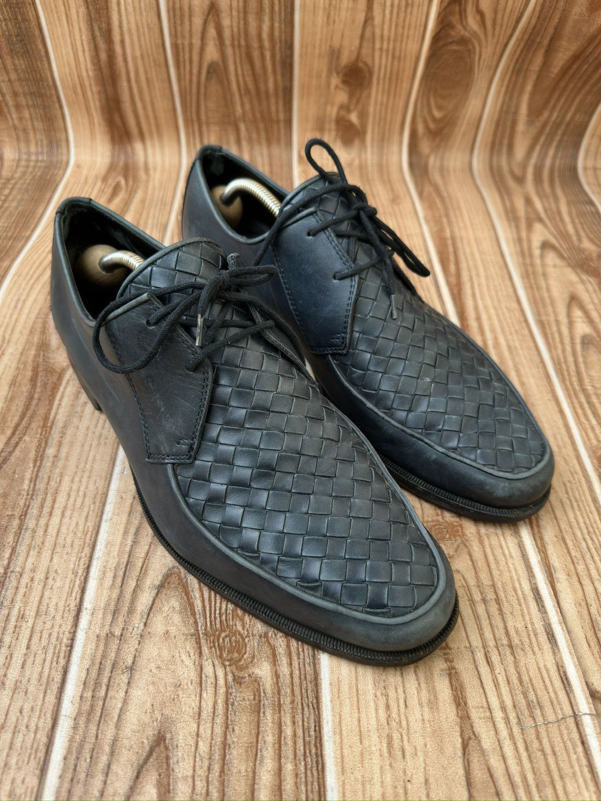 Bottega Veneta Bottega Veneta Intrecciato Weave Leather Derby Size US 10 / EU 43 - 1 Thumbnail