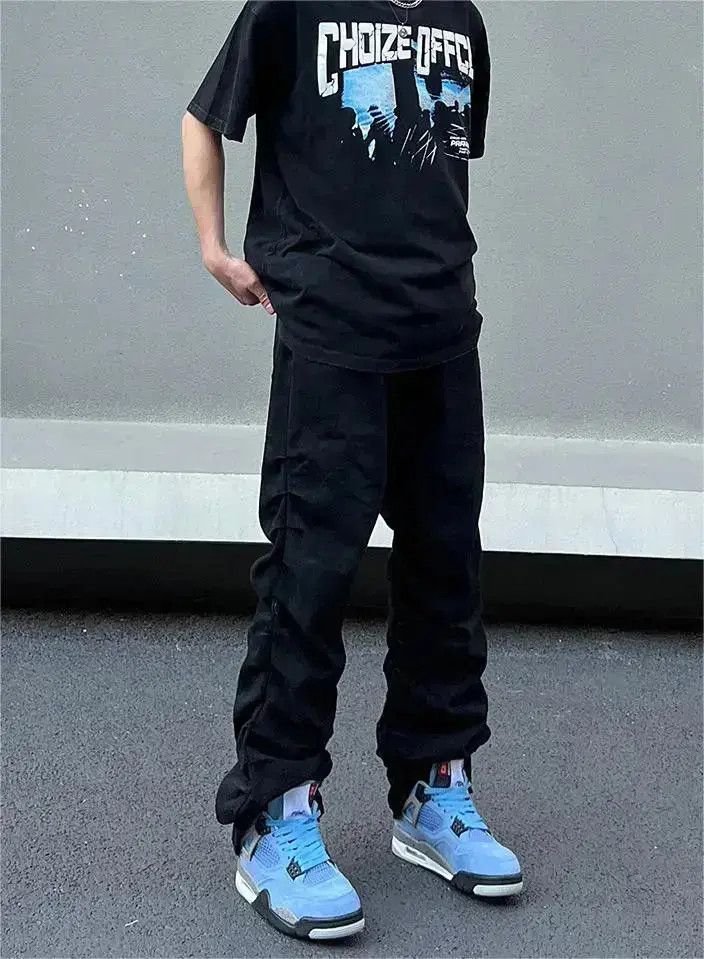 Japanese Brand × Jean Loose flared distressed zipper split jeans Size US 30 / EU 46 - 3 Thumbnail