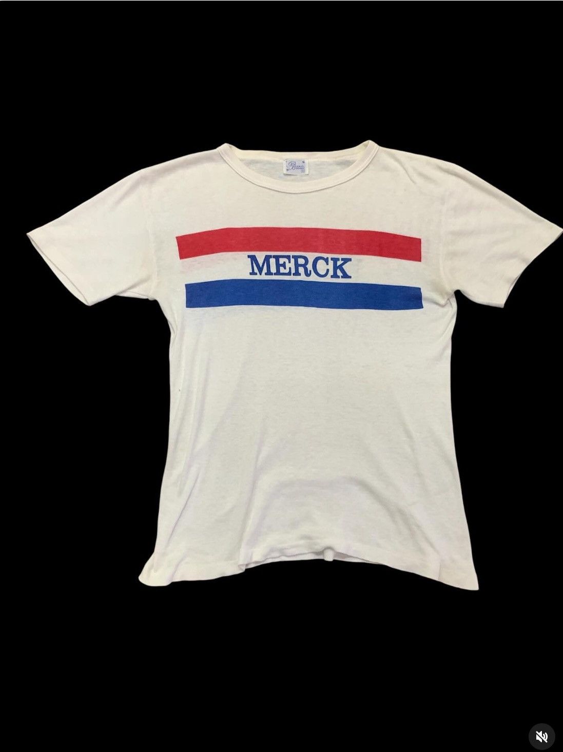 Vintage MERCK T-SHIRT 70’s 80’s Size US S / EU 44-46 / 1 - 1 Thumbnail