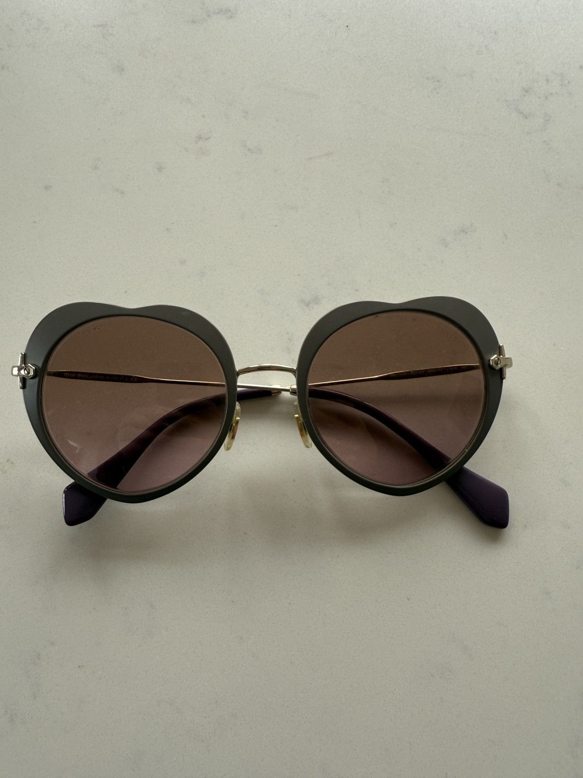 Miu Miu Heart-Shaped Lens Miu Miu Sunglasses Size ONE SIZE - 3 Thumbnail